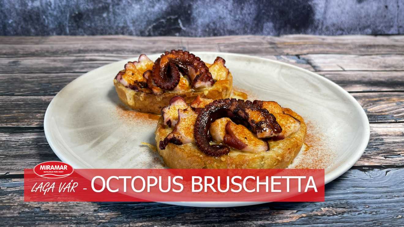 Octopus bruschetta