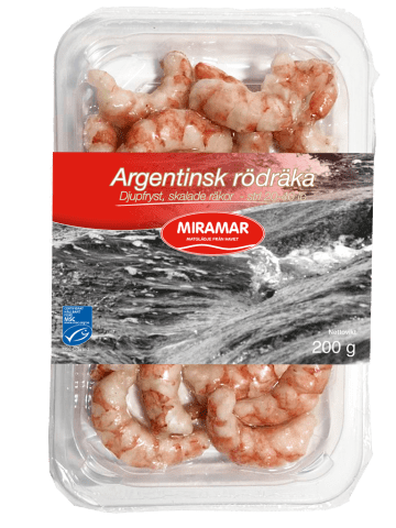 MSC märkt argentinsk rödräka 200g - skinpack